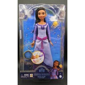 Disney Wish Singing Asha Doll With Lights Music Story-Inspired Purple Outfit